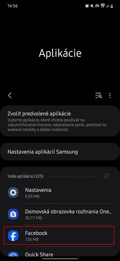 vyber aplikacie nastavenia krok 2