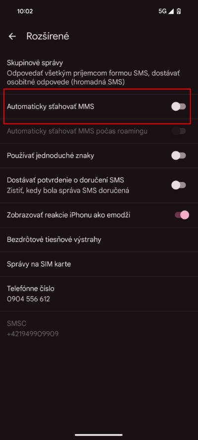 vypnutie automatickeho stahovania MMS sprav_2