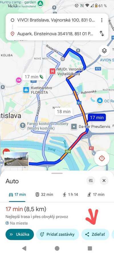 ako zdieľať mapy