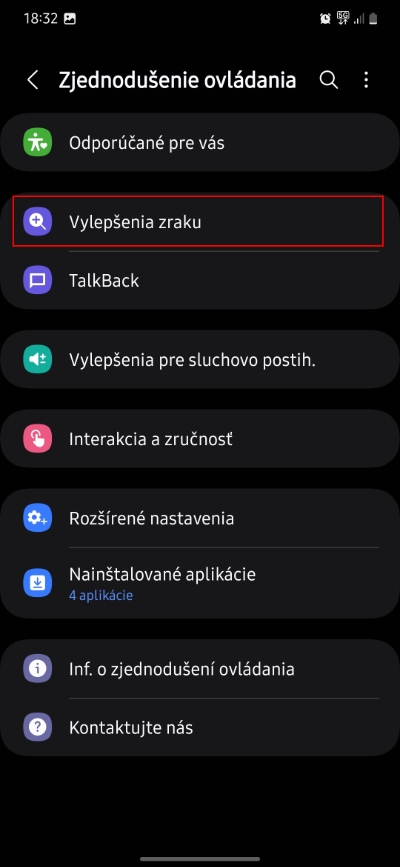 Zjednosenie ovladania menu zrak