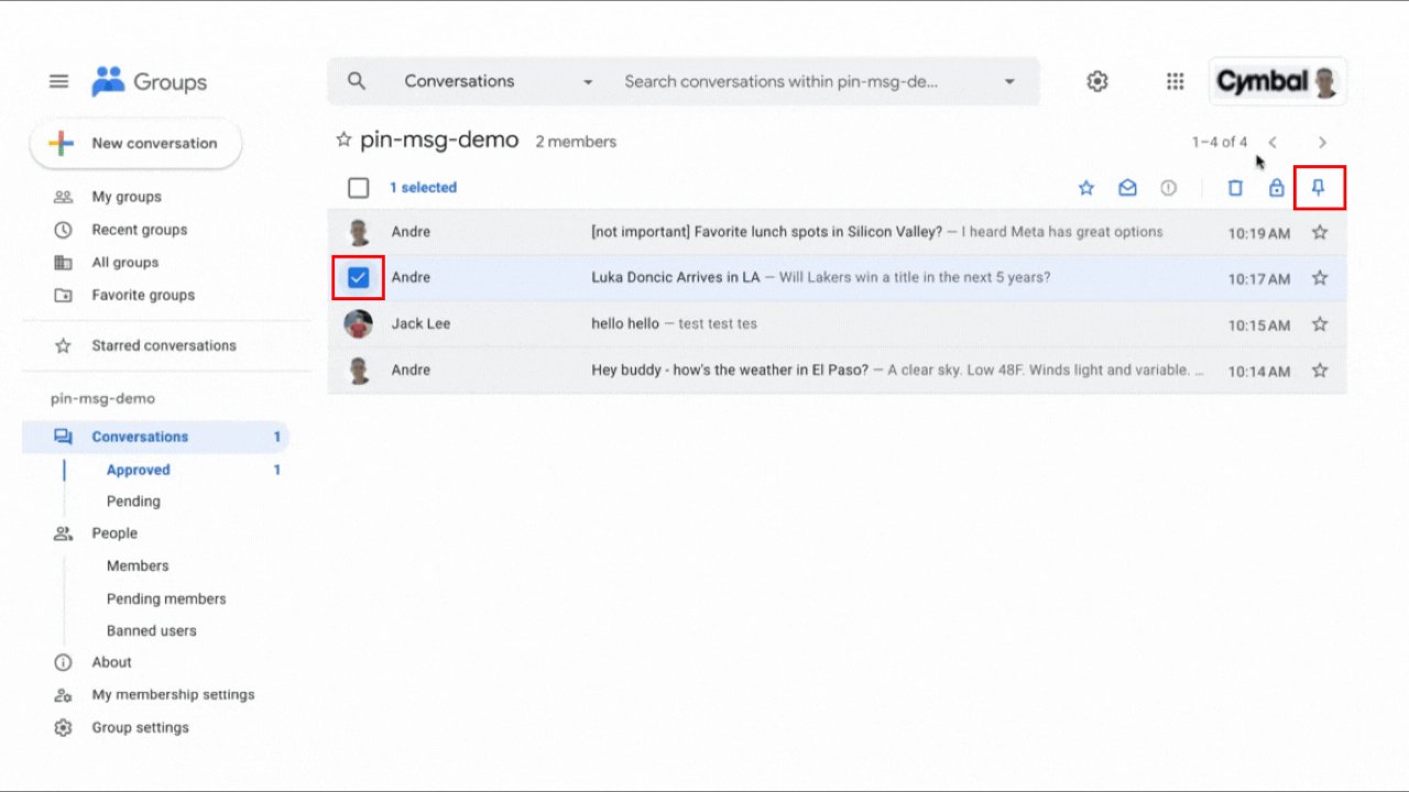 Google Workspace pripinanie
