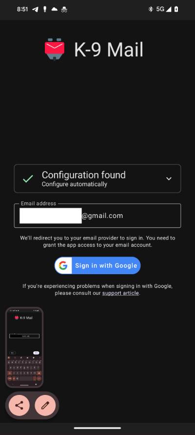 K9-Mail synchronizacia uctu_2