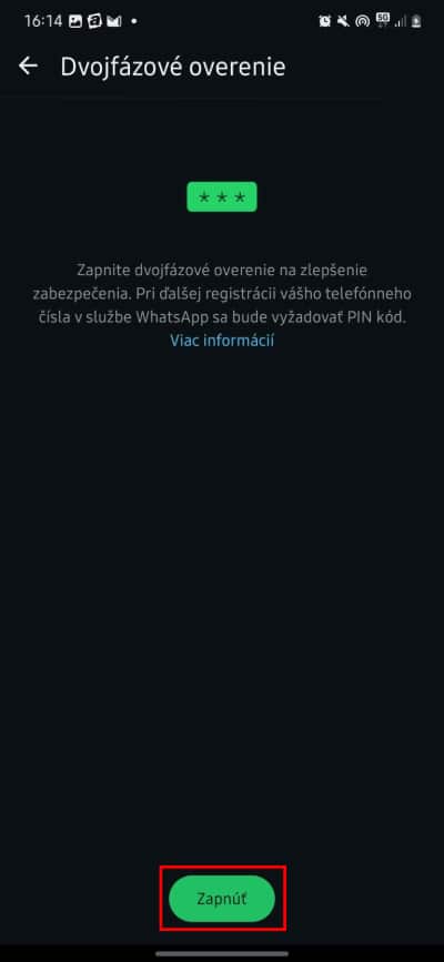 dvojfazove overenie whatsapp