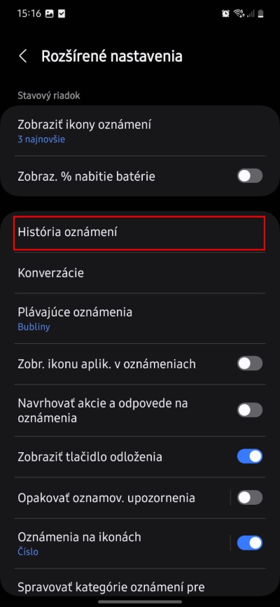 historia oznameni