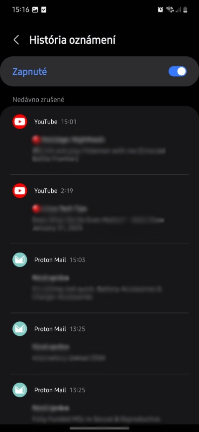 historia oznameni