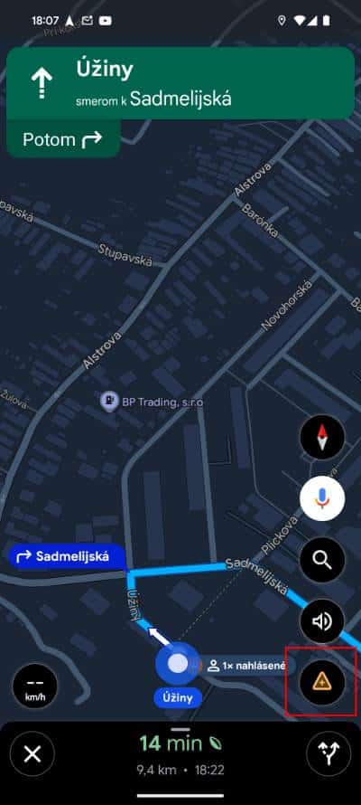 nove hlasenia google mapy