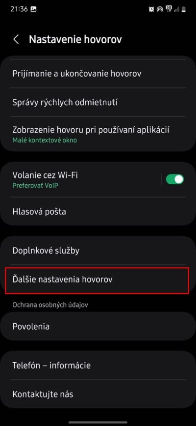 presmerovanie hovorov
