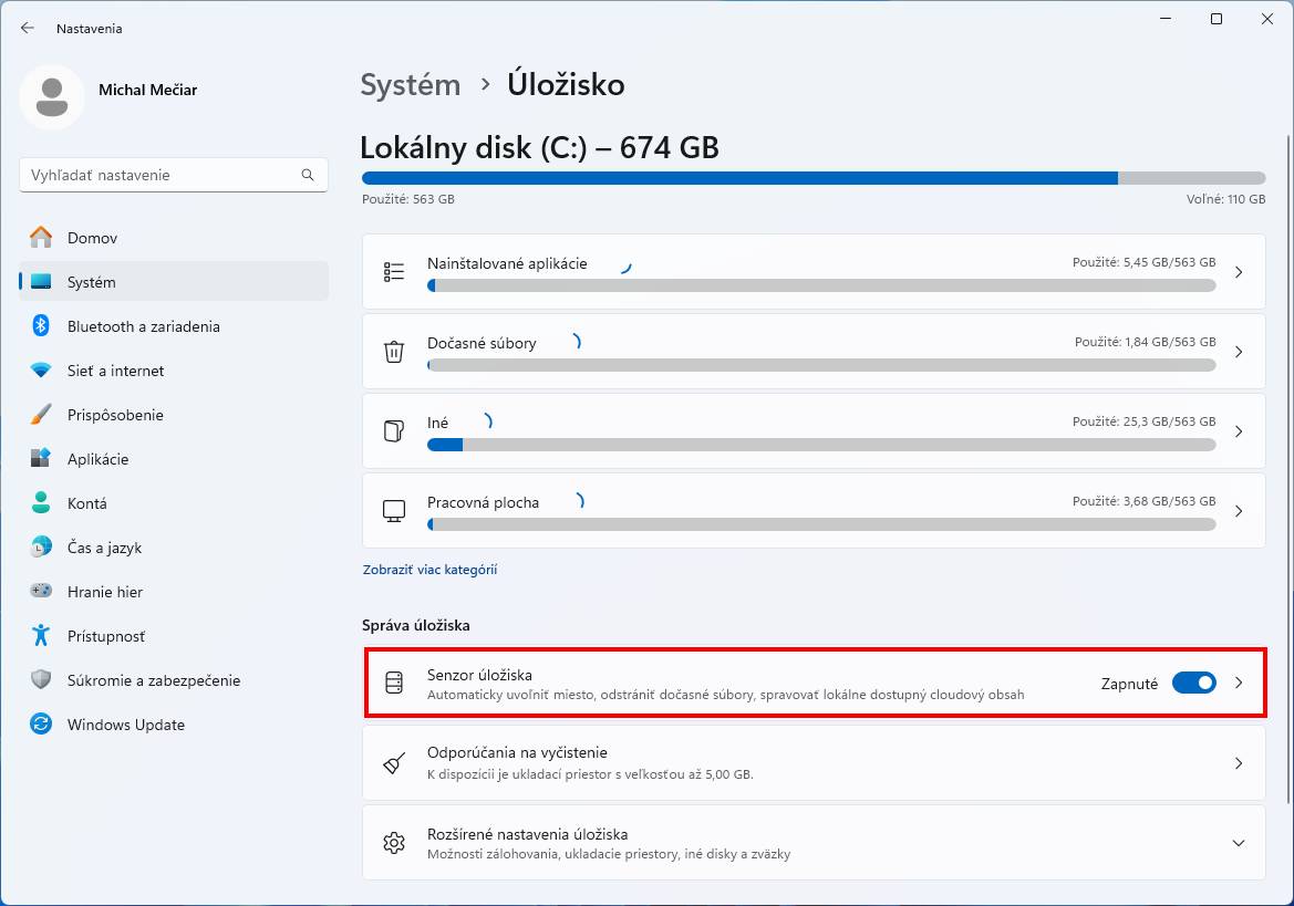 ulozisko odporucania