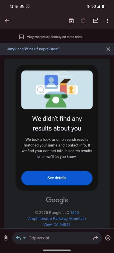 vysledky vyhladania informacii na internete o tebe cez google