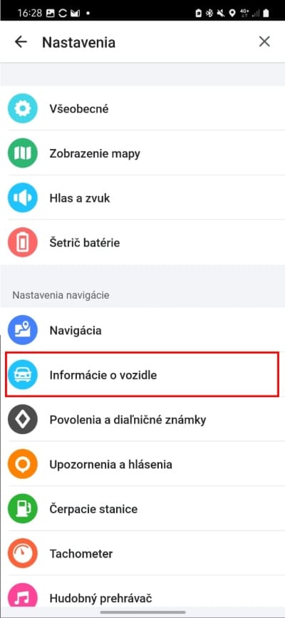 waze nastavenia