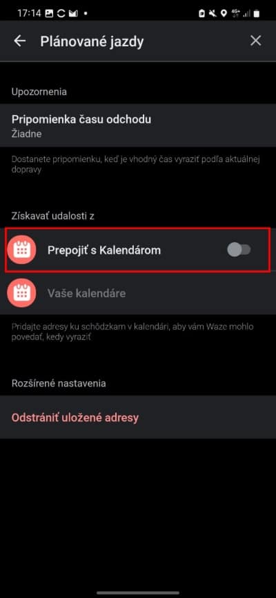 waze planovane jazdt