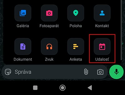 WhatsApp pridáva vytváranie udalostí aj do individuálnych četov 