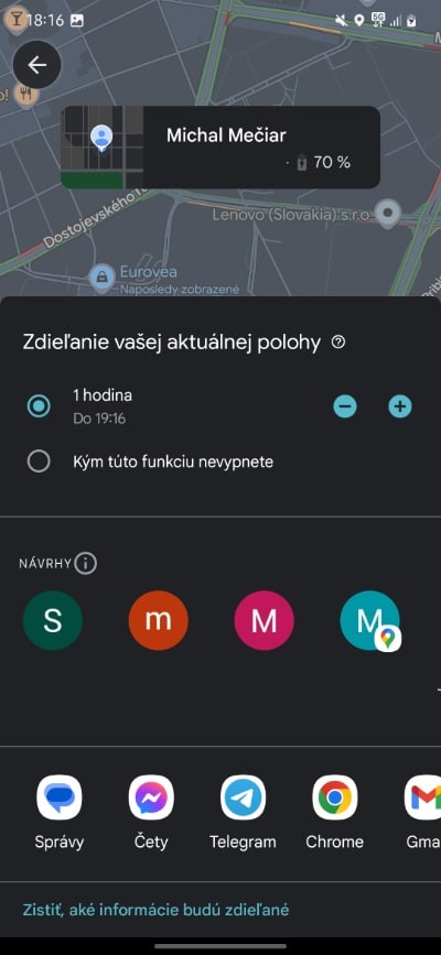 zdielanie polohy 2