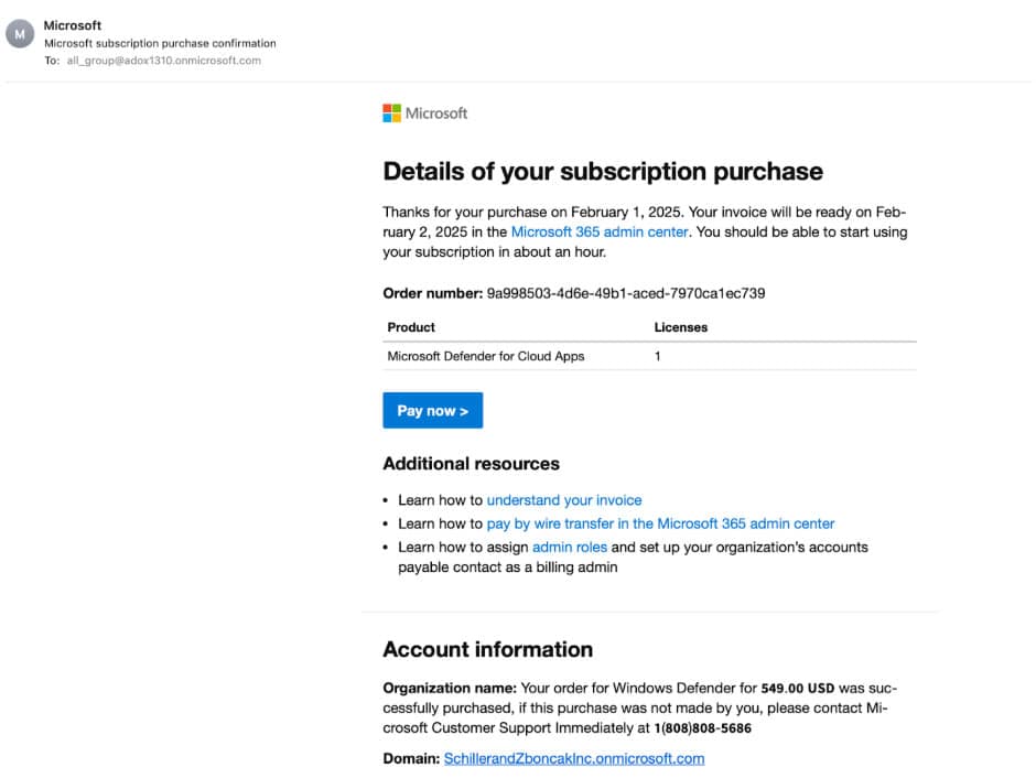 microsoft podvodny email