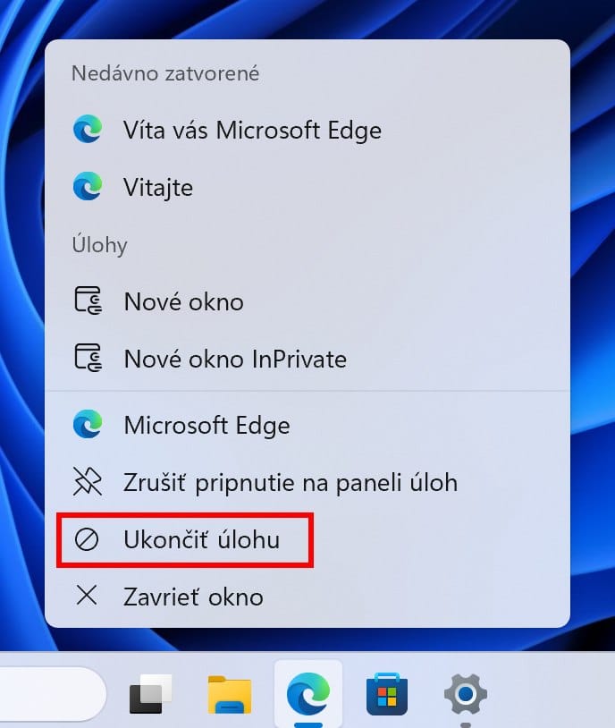 Ukoncit ulohy ukazka