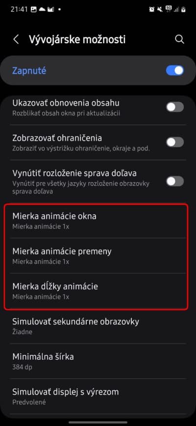zrychlenie android telefonu nastavenia