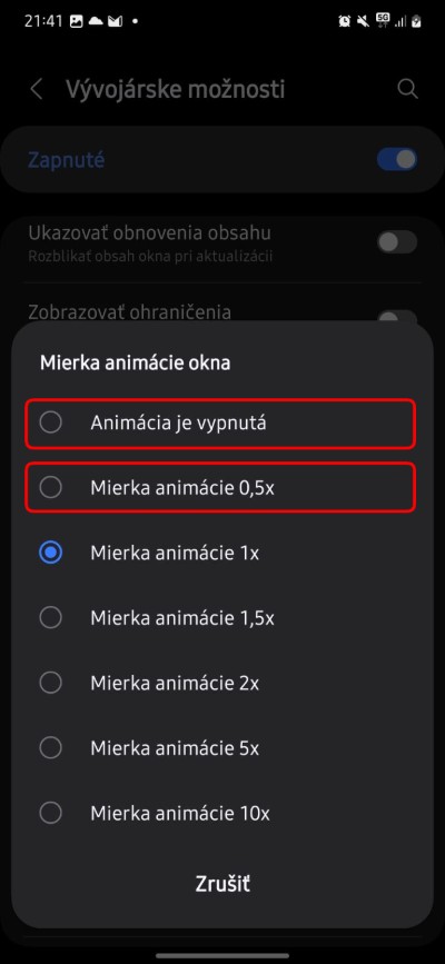 zrychlenie android telefonu nastavenia