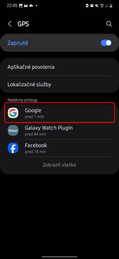samsung gps nastavenia