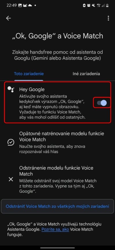 samsung nastavenia hey google
