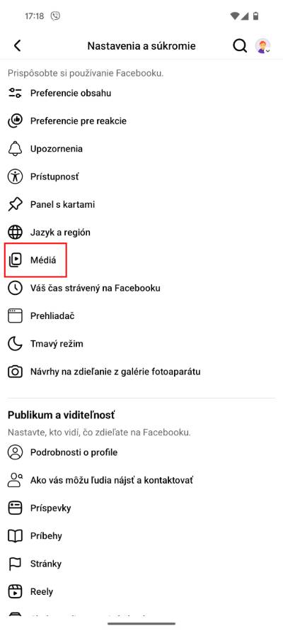 Facebook vypnutie automaticke prehravania medii_1