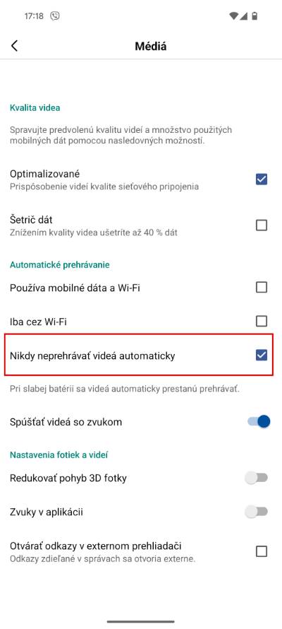 Facebook vypnutie automaticke prehravania medii_2