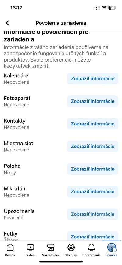 Facebook povolené zariadenie