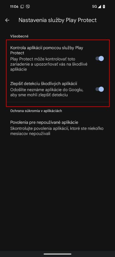 Obchod Play ochrana Play protect