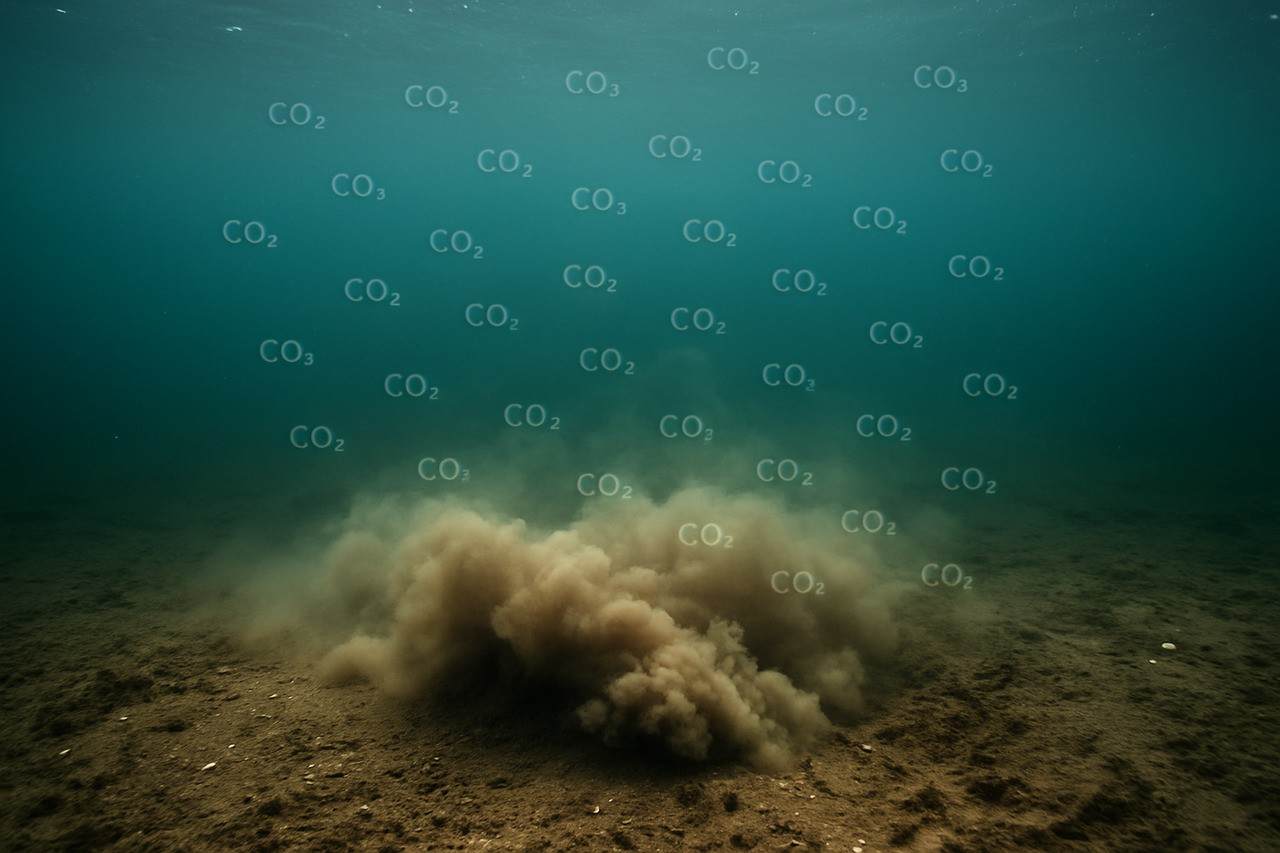 emisie CO2 dno mora uvolnovanie