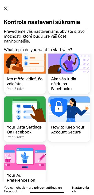Facebook súkromie v iOS