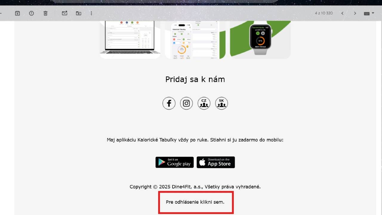 Unsubscribe z mailov