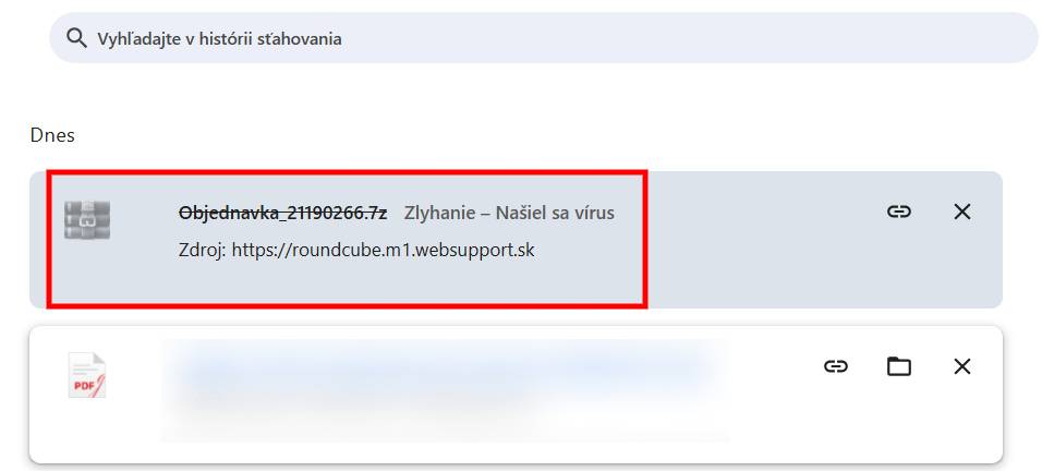 rozsirena ochrana Chrome odhalenie virusu v prilohe