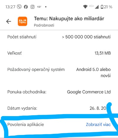 Povolenia Google Play obchodu