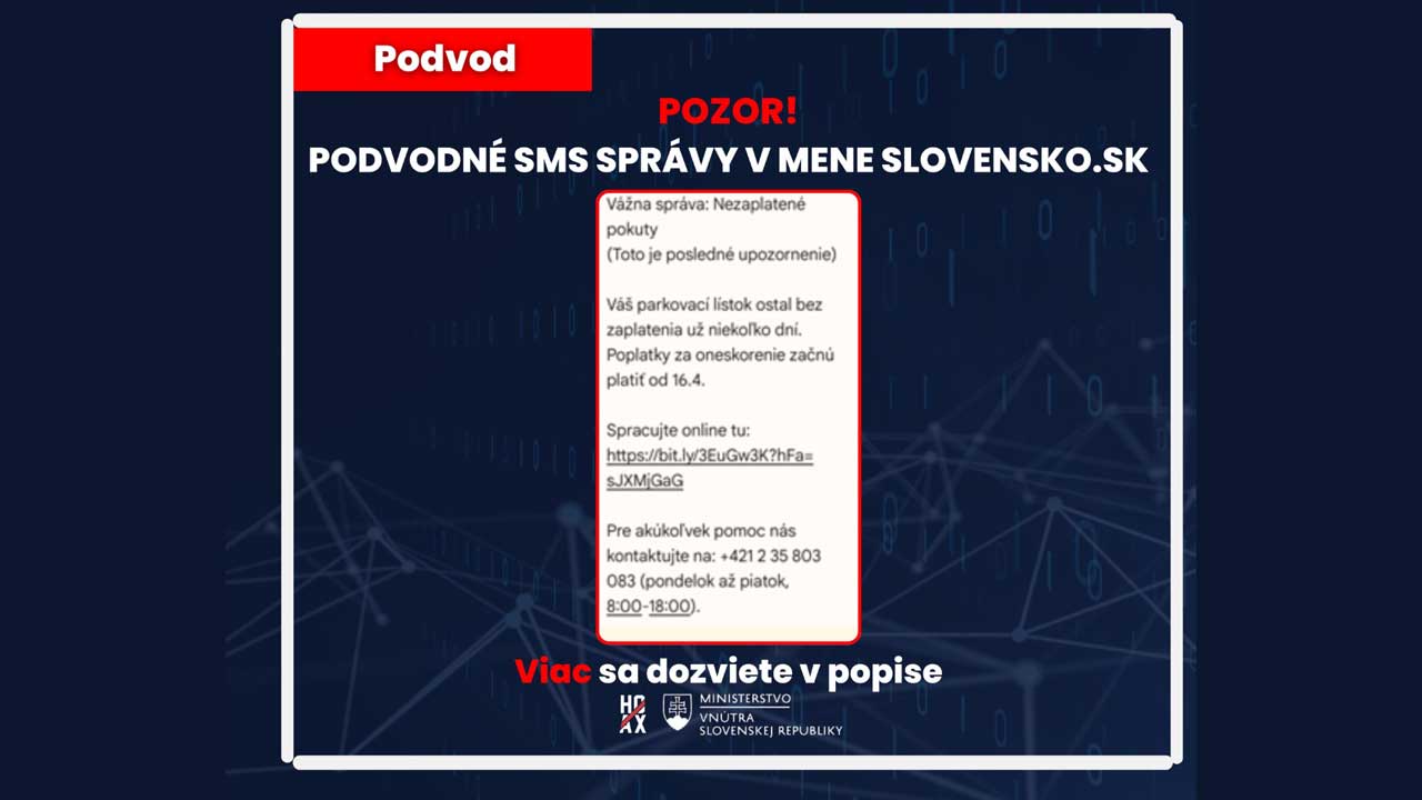 Na Slovensku sa šíri nový smishingový podvod