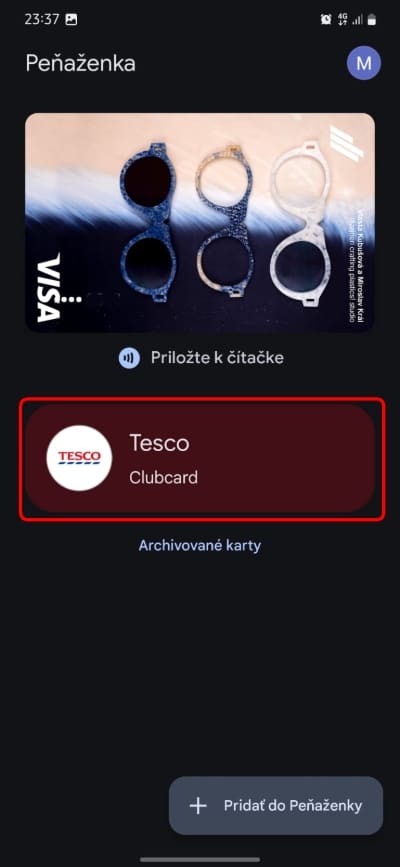 Google penazenka, vernostne karticky