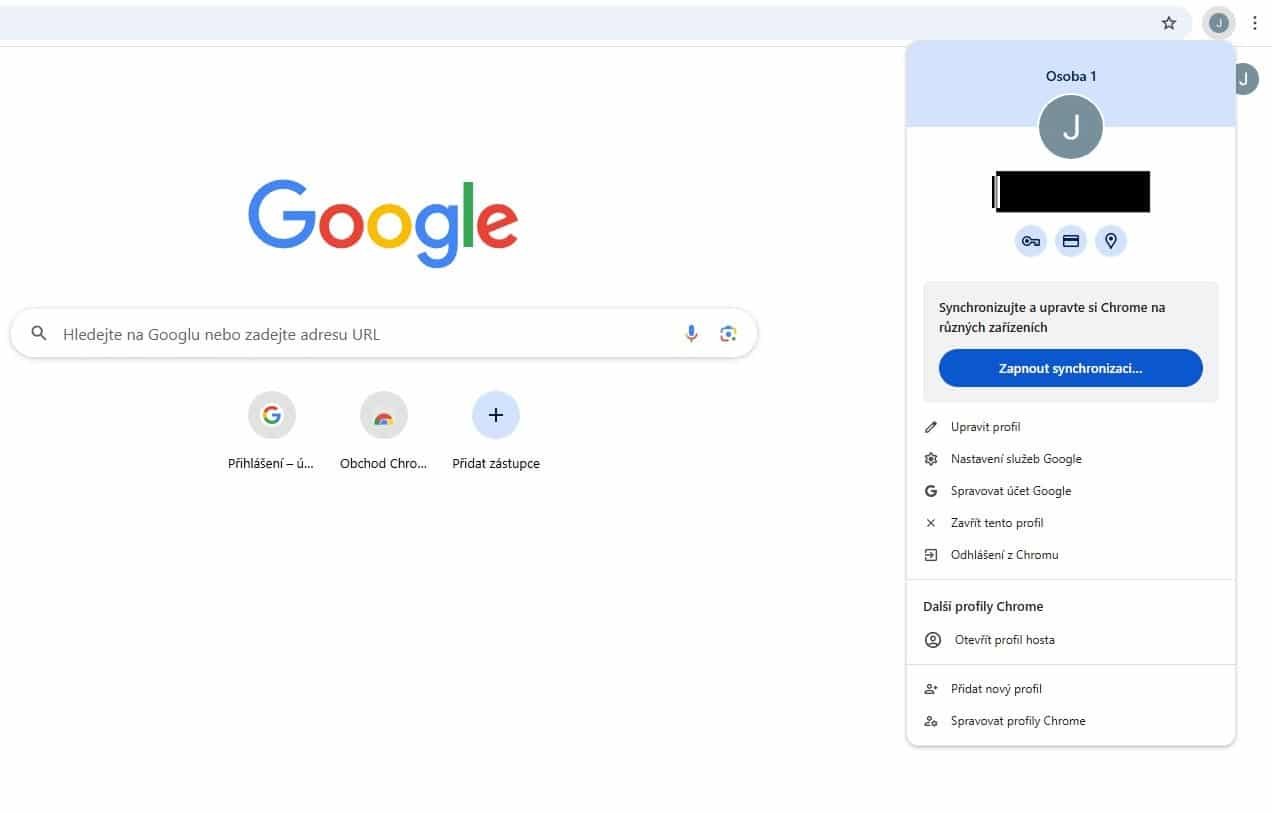prehliadač Chrome synchronizácia