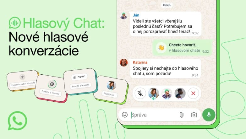 WhatsApp - hlasové chaty