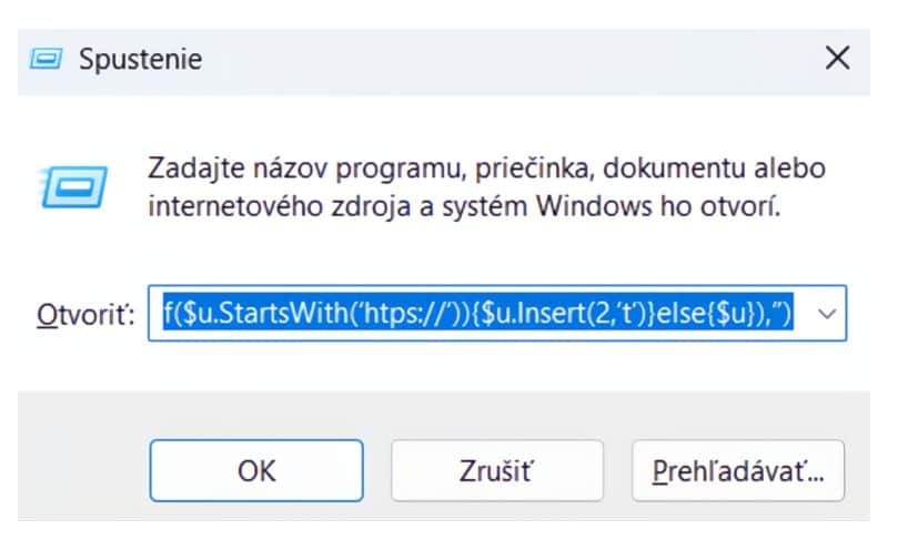 Win R virus spustenie