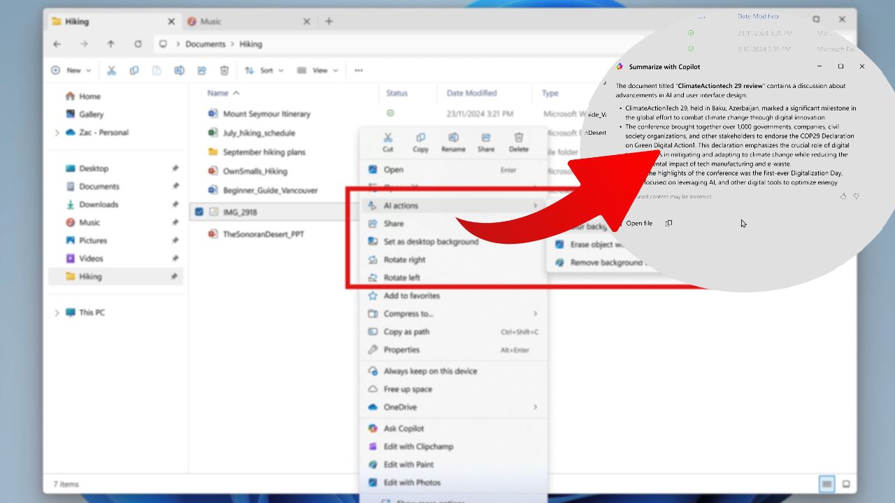 Windows Prieskumnik AI funkcie