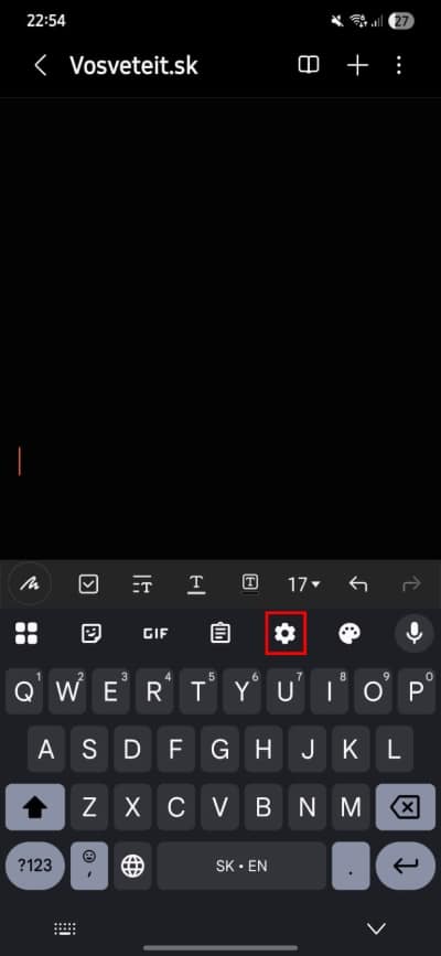 gboard nastavenia