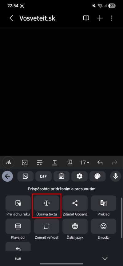 gboard moznosti