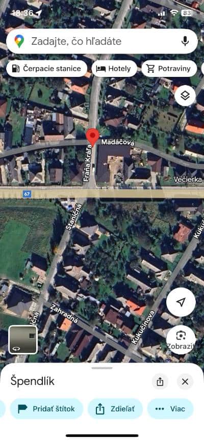 Google Mapy parkovanie