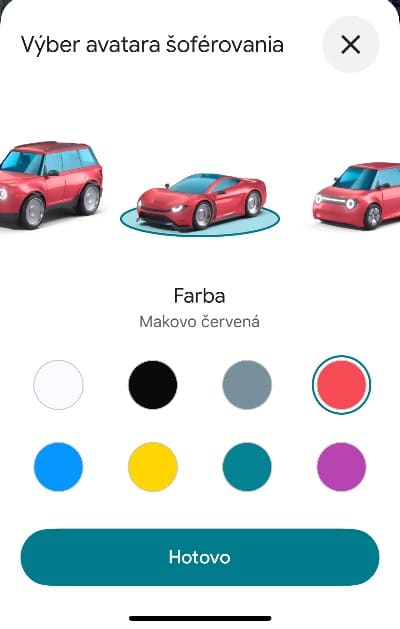 Google Mapy vyber avataru