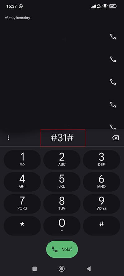 Ako zavolať z utajeného čísla v Android smartfóne?