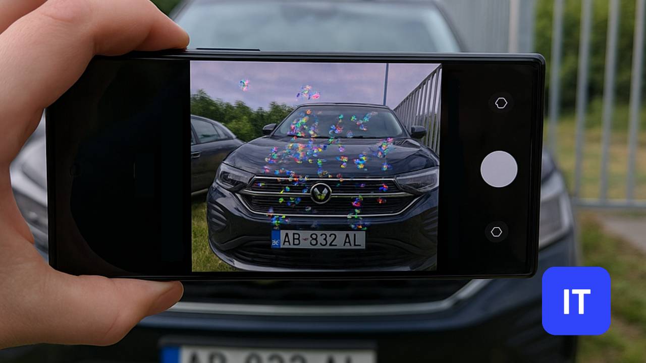poskodenie fotoaparatu fotenie auta so systemom lidar