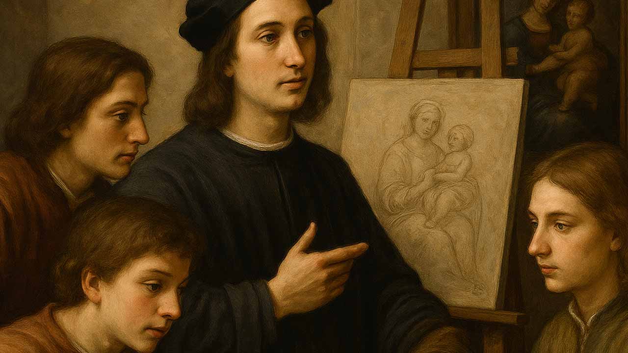 Raffael pravdepdoobne nebol jediným autorom slávnej maľby Madonna della Rosa