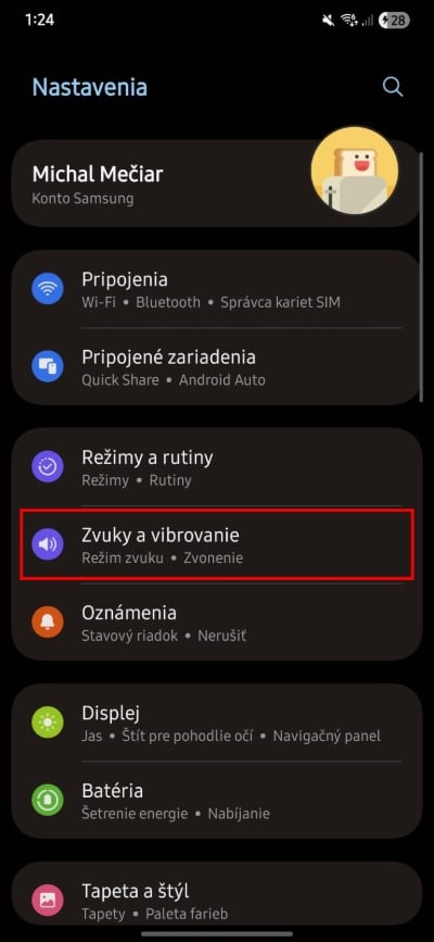 android zvuky a vibrovanie