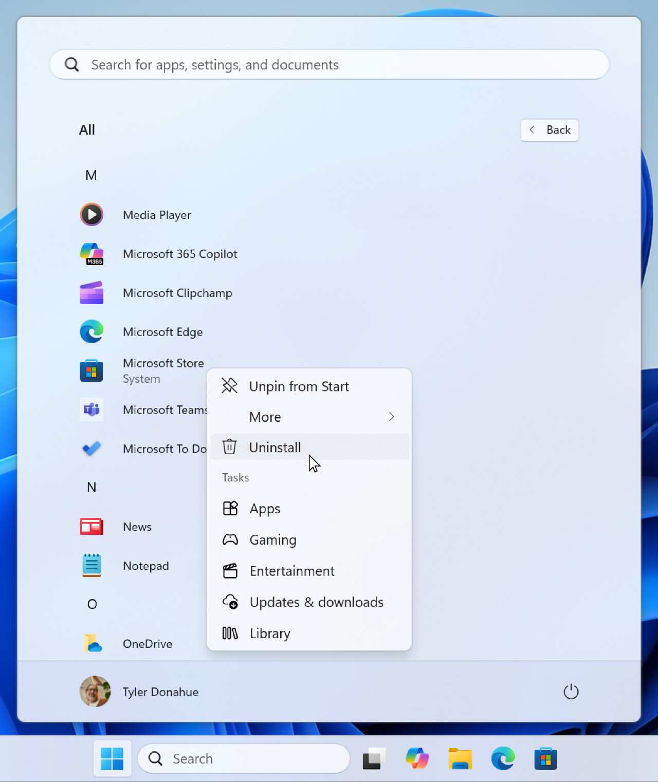 Windows Store vymazanie