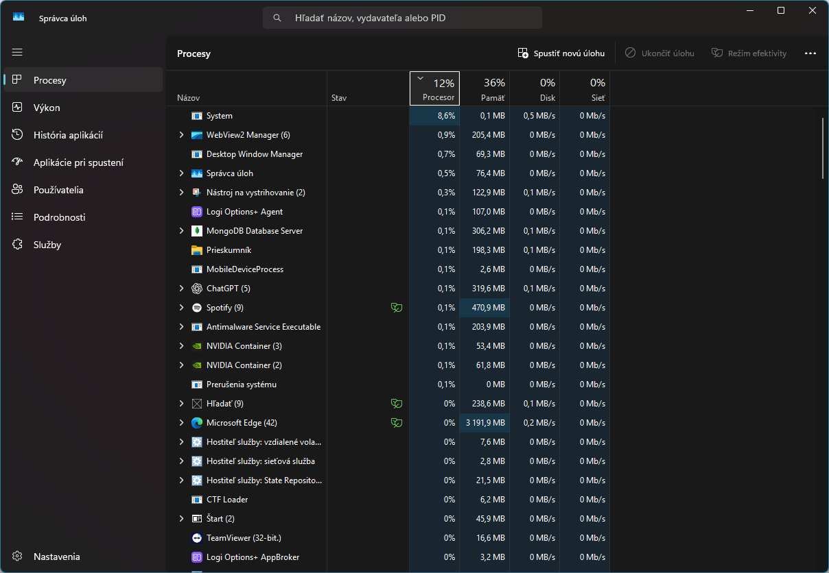 Windows 11 Správca úloh