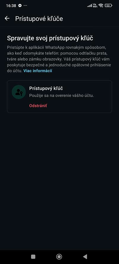 WhatsApp upozorňuje užívateľov, aby si zapli prístupové kľúče
