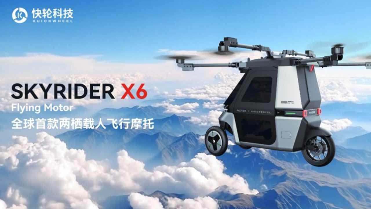 KUICKWHEEL predstavila lietajúcu motorku Skyrider X6